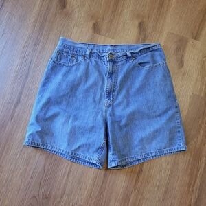 LL Bean‎ Double L Jean Shorts High Rise Denim Casual Classic Women's Size 16R